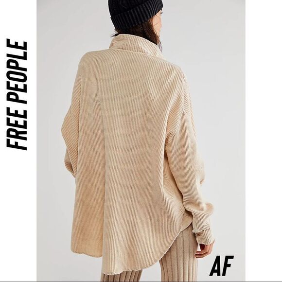 FREE PEOPLE ONE SCOUT JACKET SAND NWT MEDIUM - Picture 2 of 8